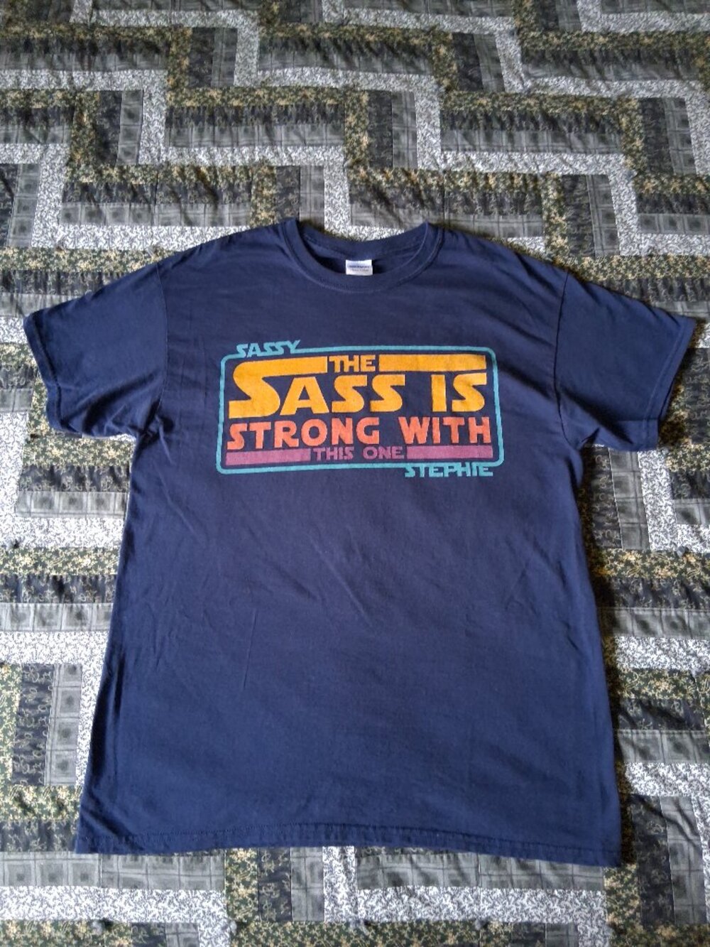 2010s Gildan Sassy Stephie "Sass Wars" Blue T-Shirt Adult Large Indie Wrestling